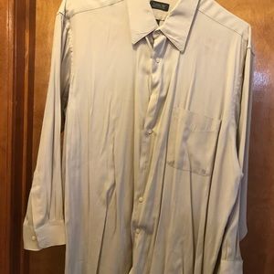Arrow Tan Long Sleeved Dress Shirt XL